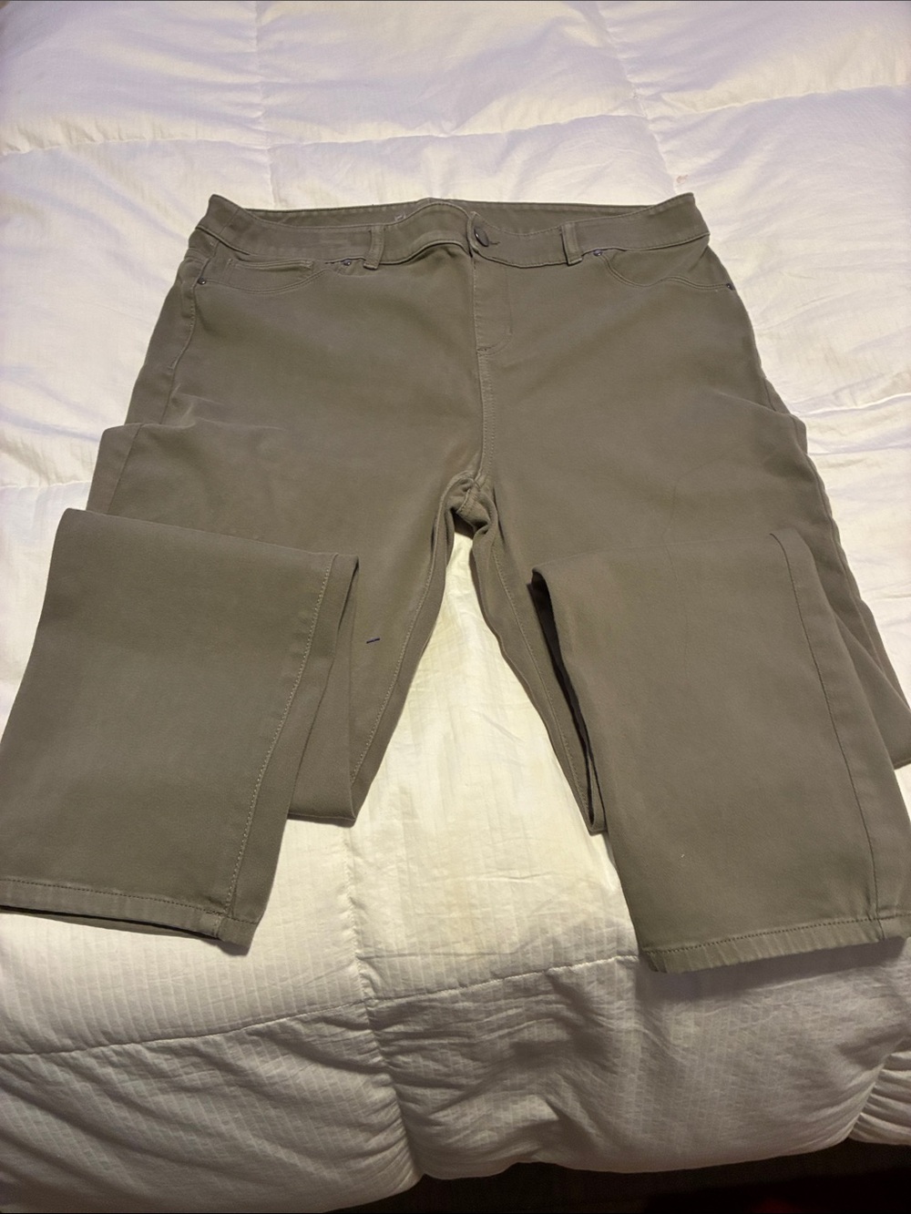 Chico's Olive Green Stretch Chinos
